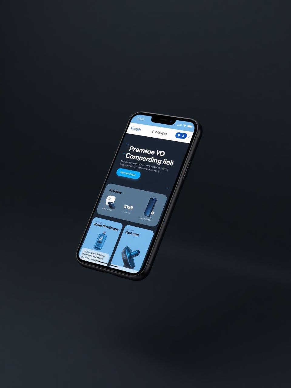 Mobile-first website mockup